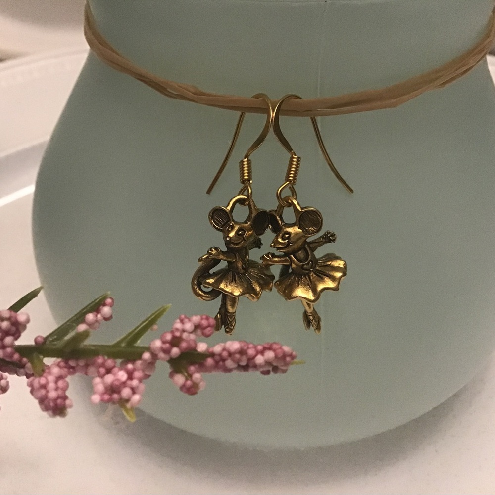 #262 Mouse Ballerina Earrings
